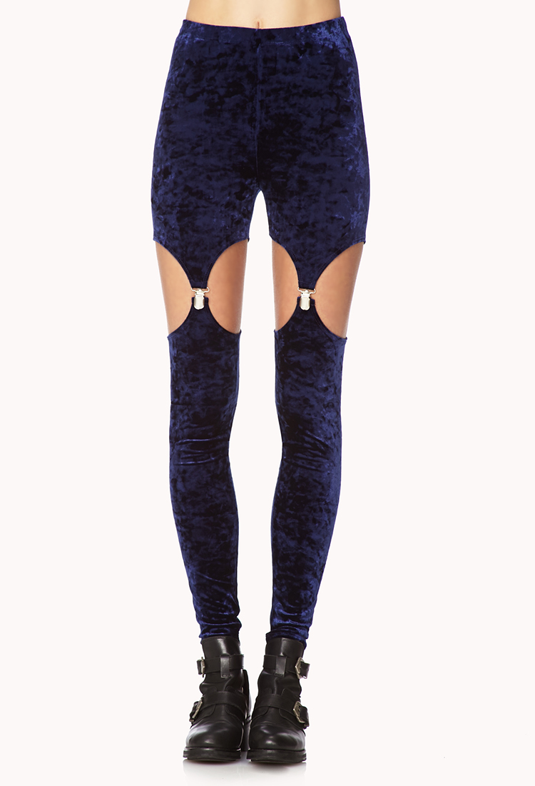 Forever 21 Standout Suspended Leggings in Purple (Dark purple) | Lyst