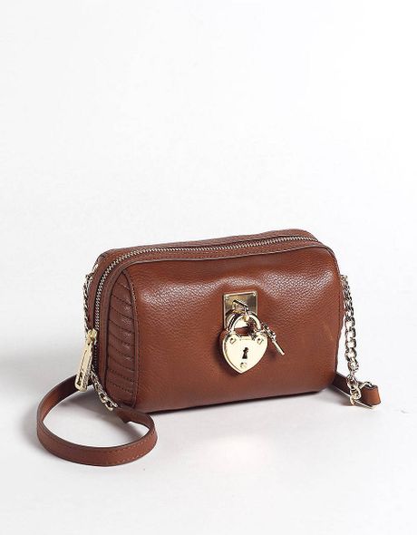 Juicy Couture Mini Steffy Leather Crossbody Bag in Brown (cognac)