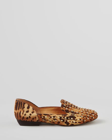 leopard print smoking flats