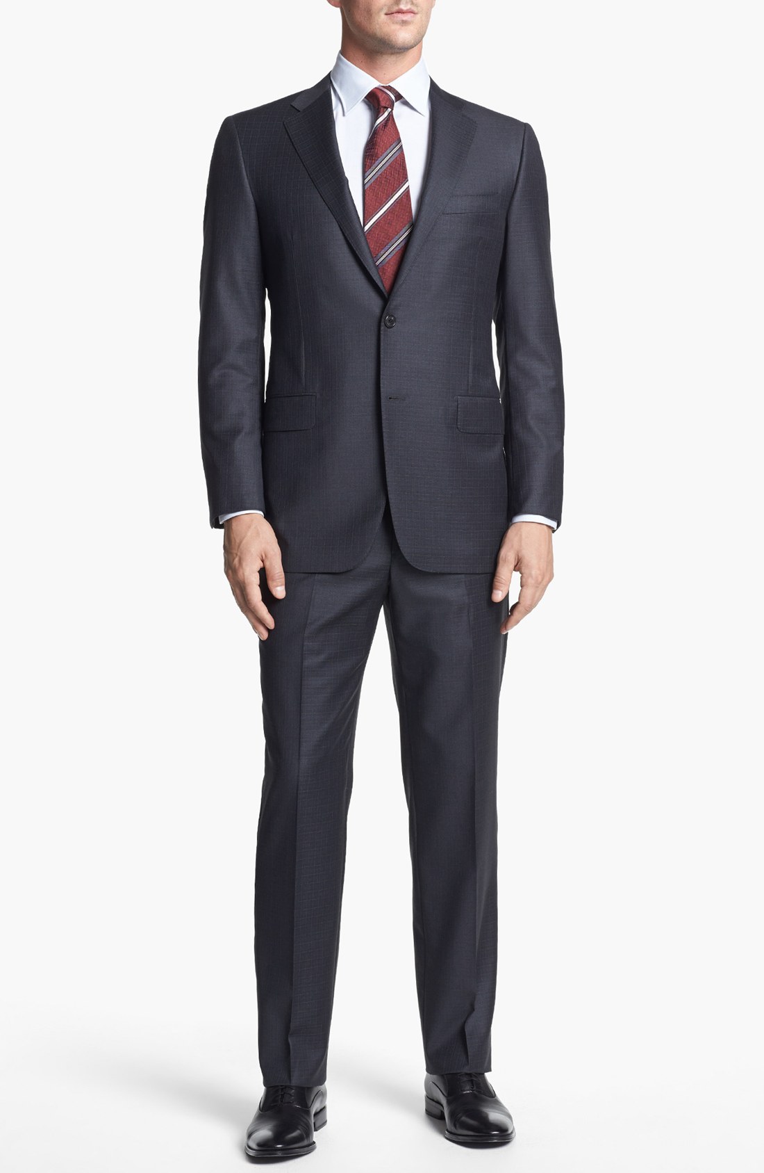 Hickey Freeman B Series Classic Fit Check Suit In Gray For Men ...