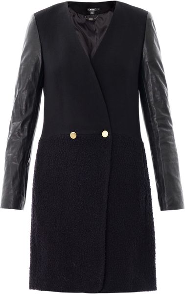 black coat leather sleeves