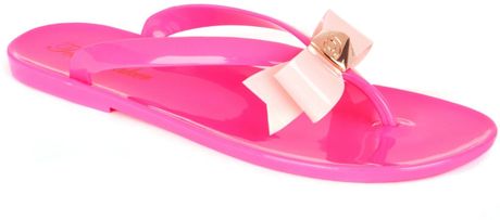 ted baker flip flops bow