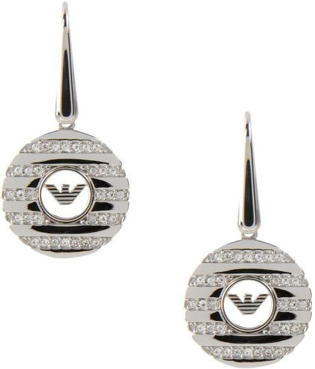 armani earrings silver