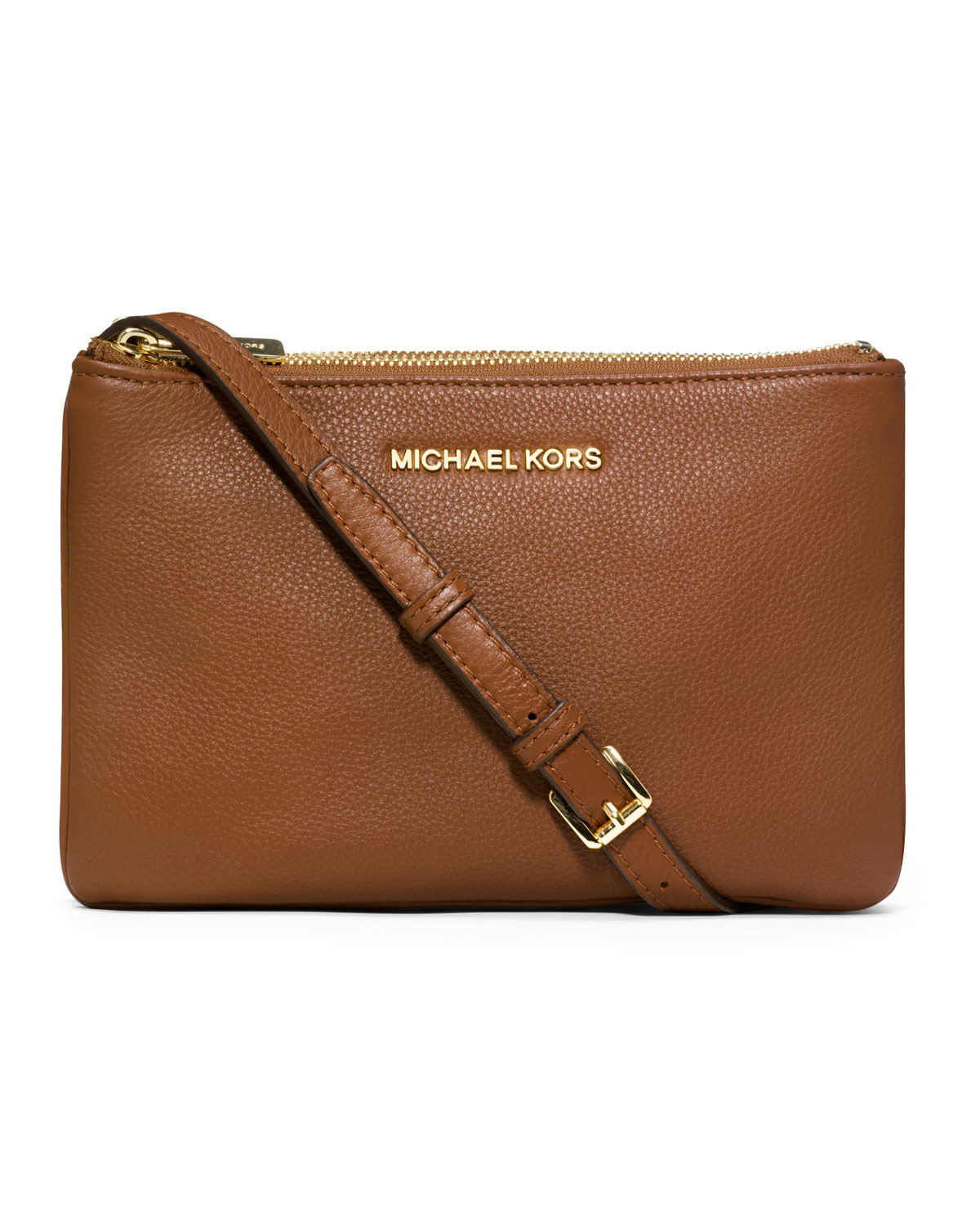 Michael Michael Kors Bedford Gusset Crossbody Bag in Brown (LUGGAGE) | Lyst