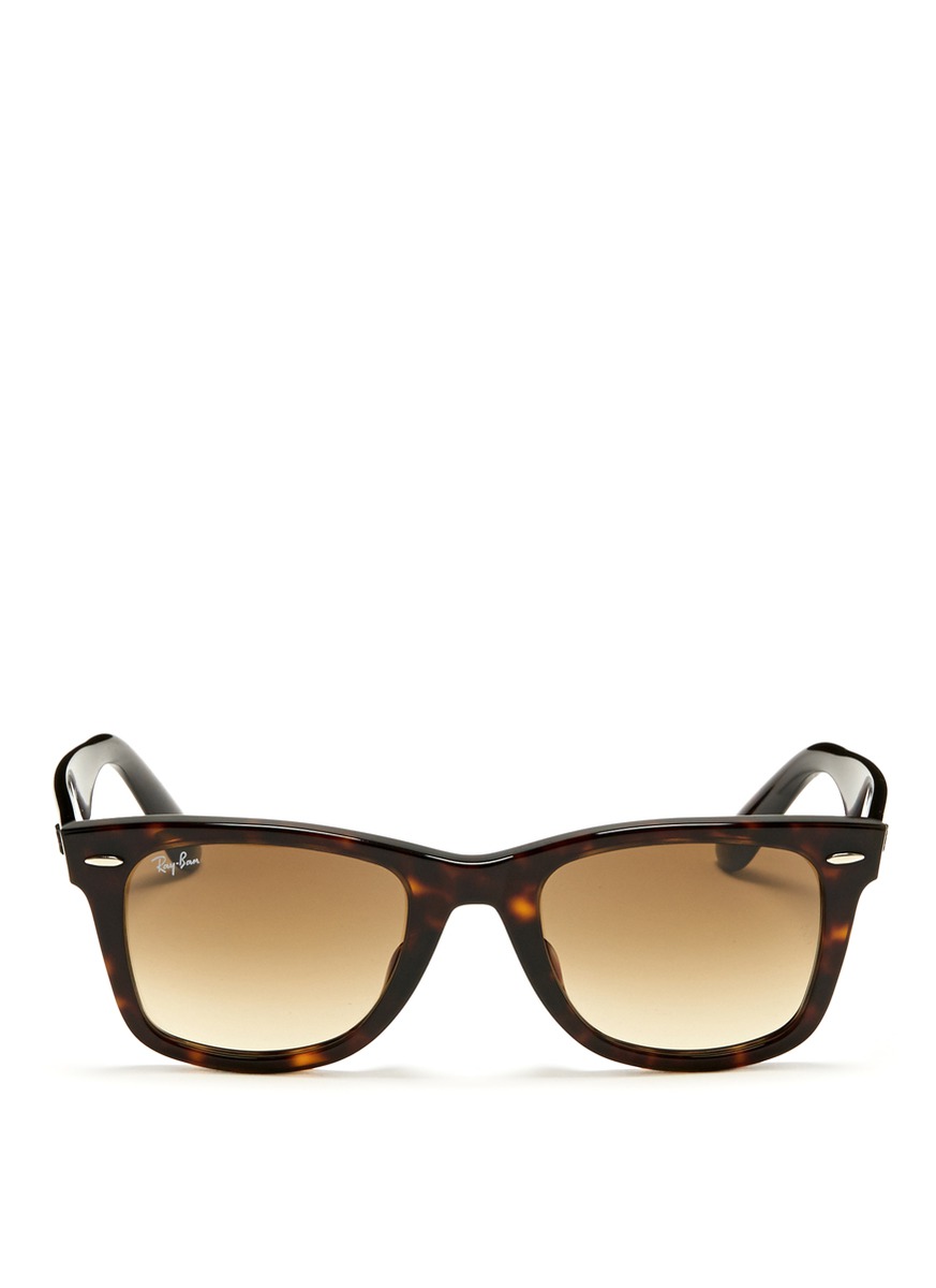Ray Ban Plastic Tortoise Shell Wayfarers In Brown For Men Neutral And 