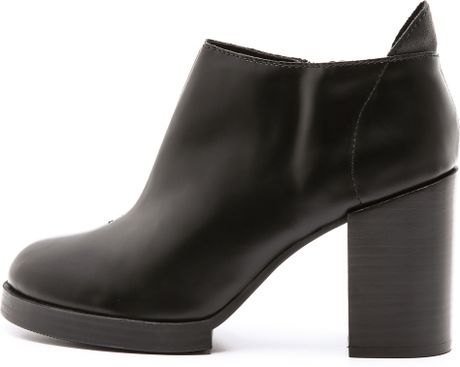 black booties low heel cheap