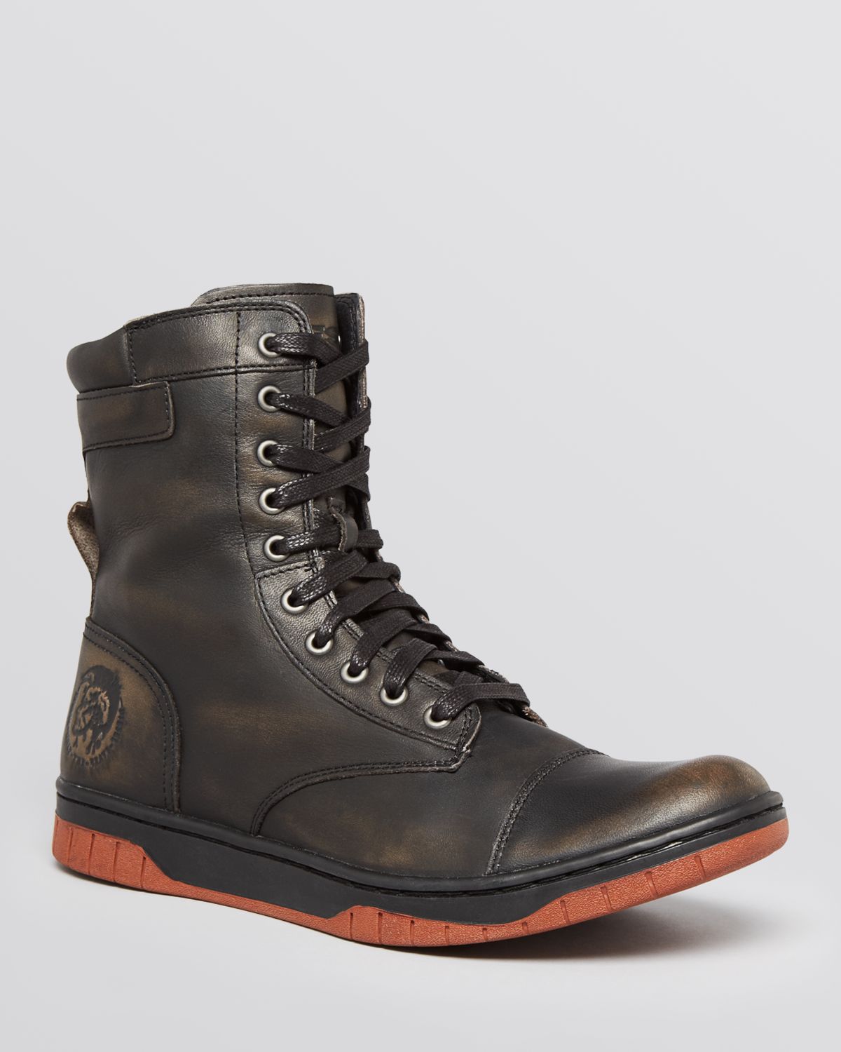 Diesel Tatradium Basket Butch Zip Leather Boots in Black for Men (Black