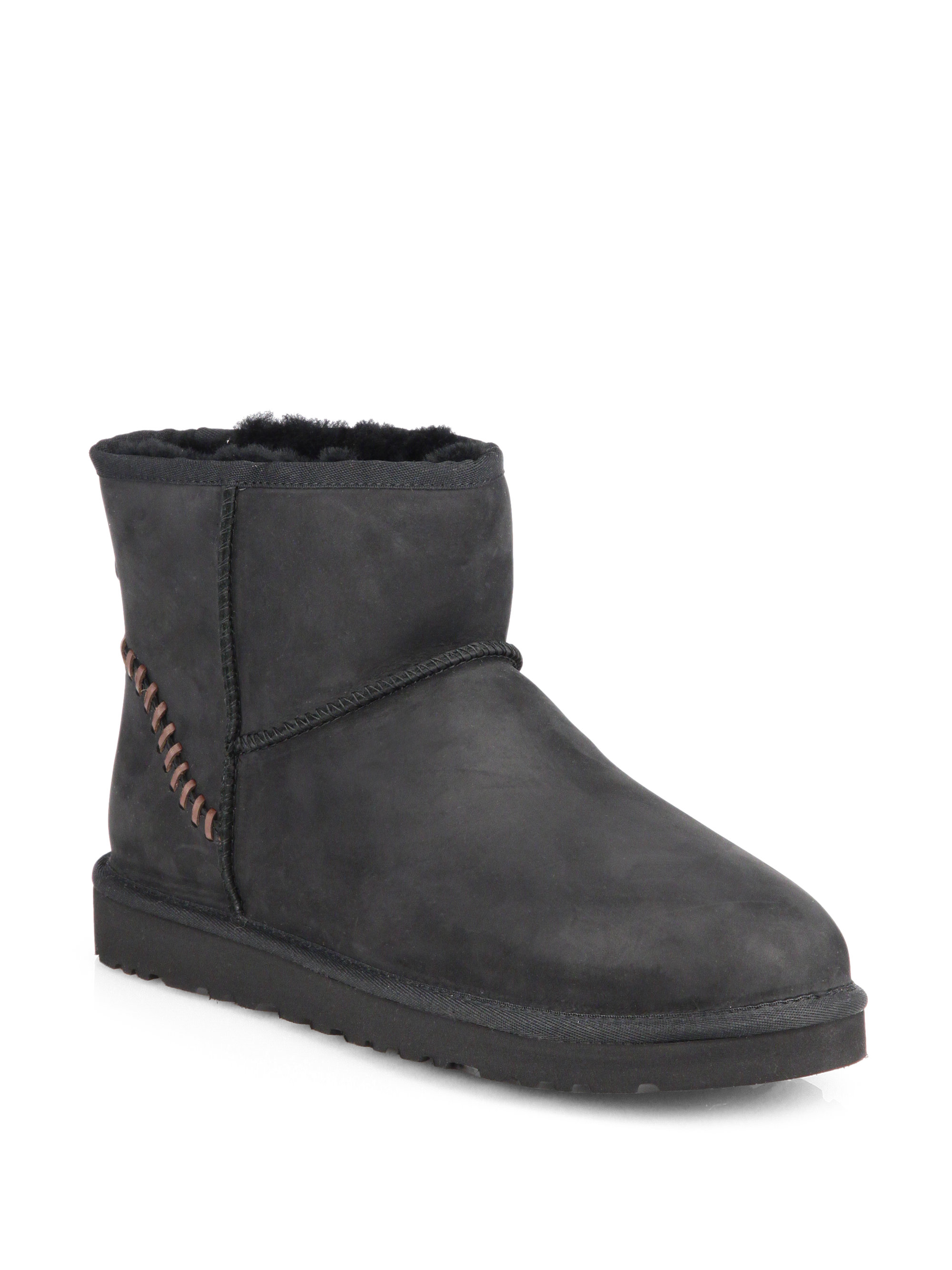 Ugg Classic Short Leather Boots in Black for Men | Lyst