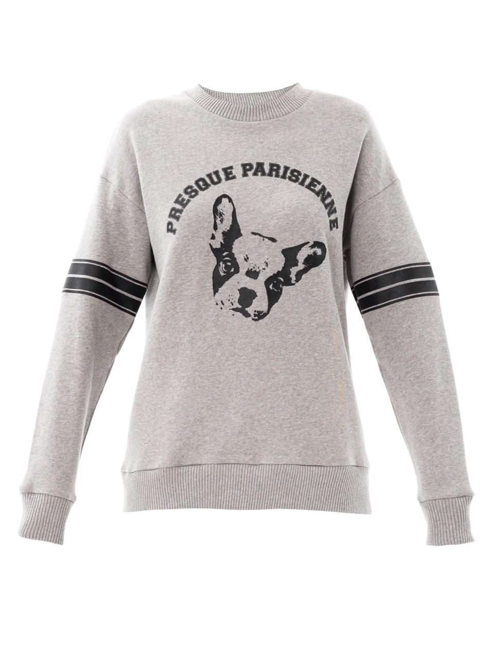 Être Cécile French Bulldog Cotton Sweatshirt in Gray (Grey) | Lyst