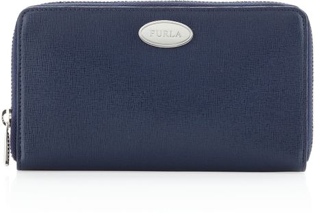 Furla Classic Extra Large Zip Around Wallet Cobalt in Blue (null) | Lyst