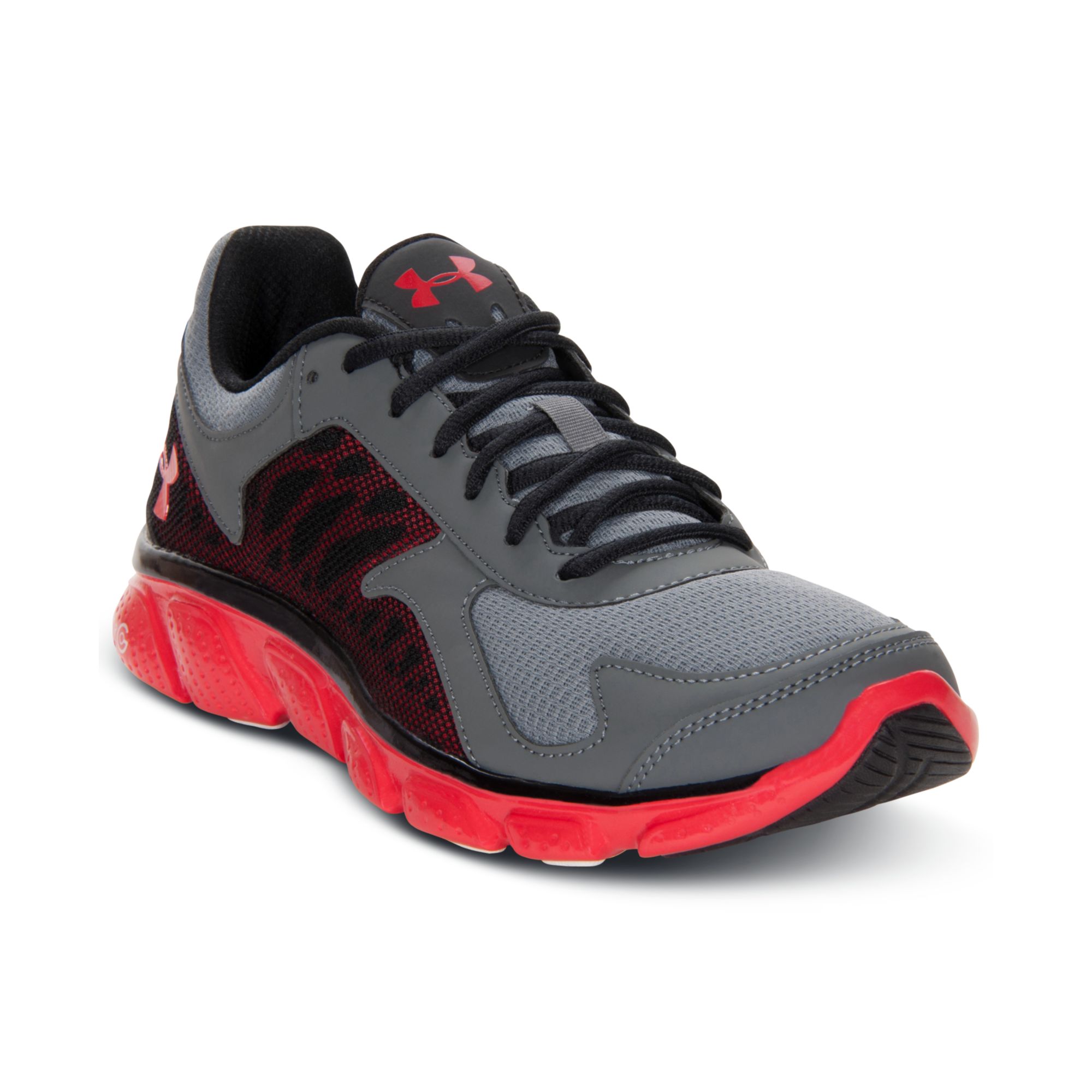 Under Armour Boys Micro G Skulpt Running Shoes in Gray (GRAPHITE/STEEL