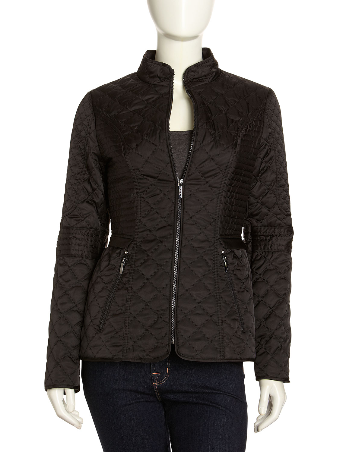 Laundry By Shelli Segal Lightweight Quilted Jacket Black in Black Lyst