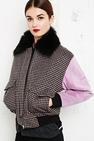 Lilac bomber jacket
