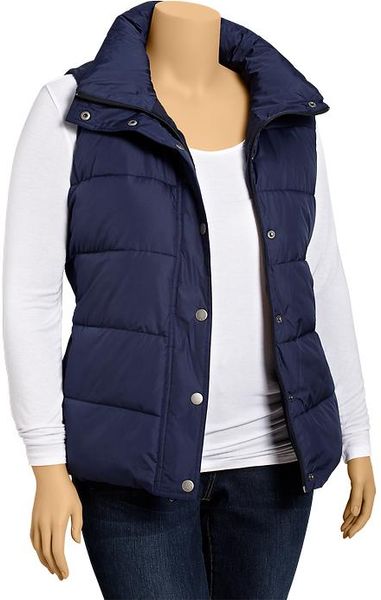 Old Navy Plus Quilted Frost Free Vests in Blue (Into The Deep) | Lyst