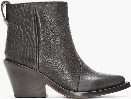 lyst pebbled acne donna ankle boots leather studios fullscreen
