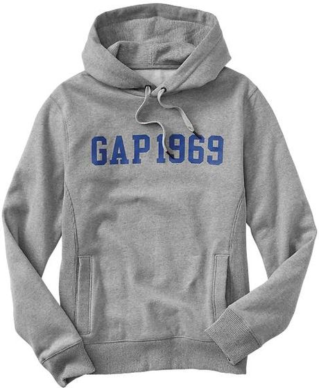 Gap Pullover Logo Hoodie Gray