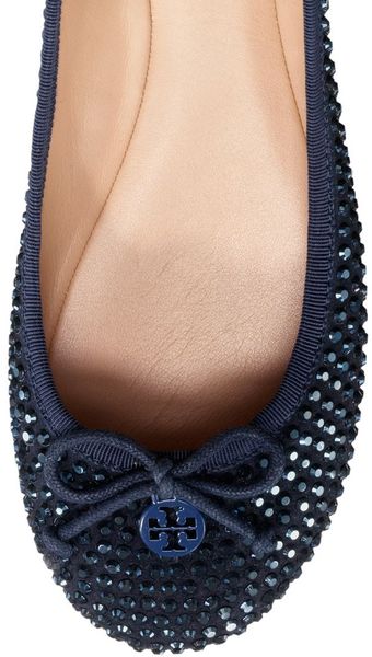 tory burch crystal strap ballet flat