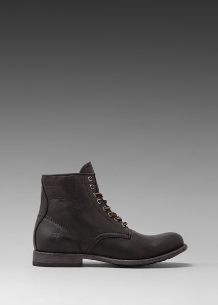 frye tyler lace up black