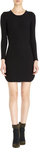 Iro Long Sleeve Fitted Dress In Black Lyst 