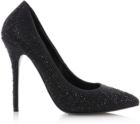 Steve Madden Lenonaall Over Diamante Court Shoes in Black | Lyst
