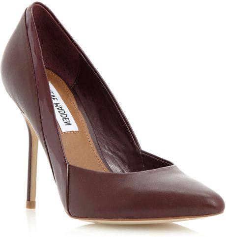 Steve Madden Clydee Pointed Court Shoes in Brown (Burgundy) | Lyst