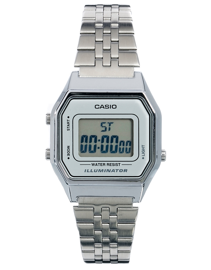 Casio La680wea Mini Digital Silver Watch in Silver (Si1silver1)
