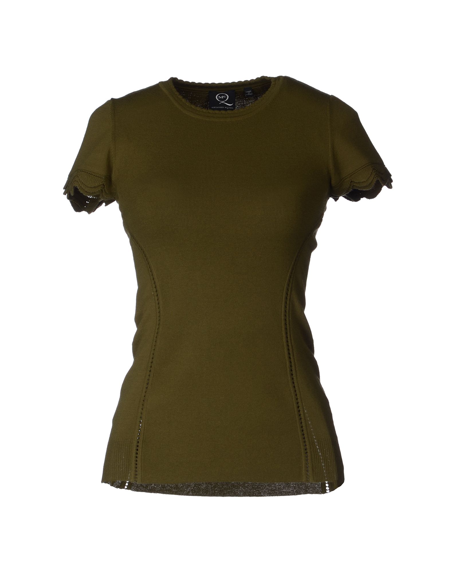 Mcq By Alexander Mcqueen Short Sleeve Sweater in Green (Military green