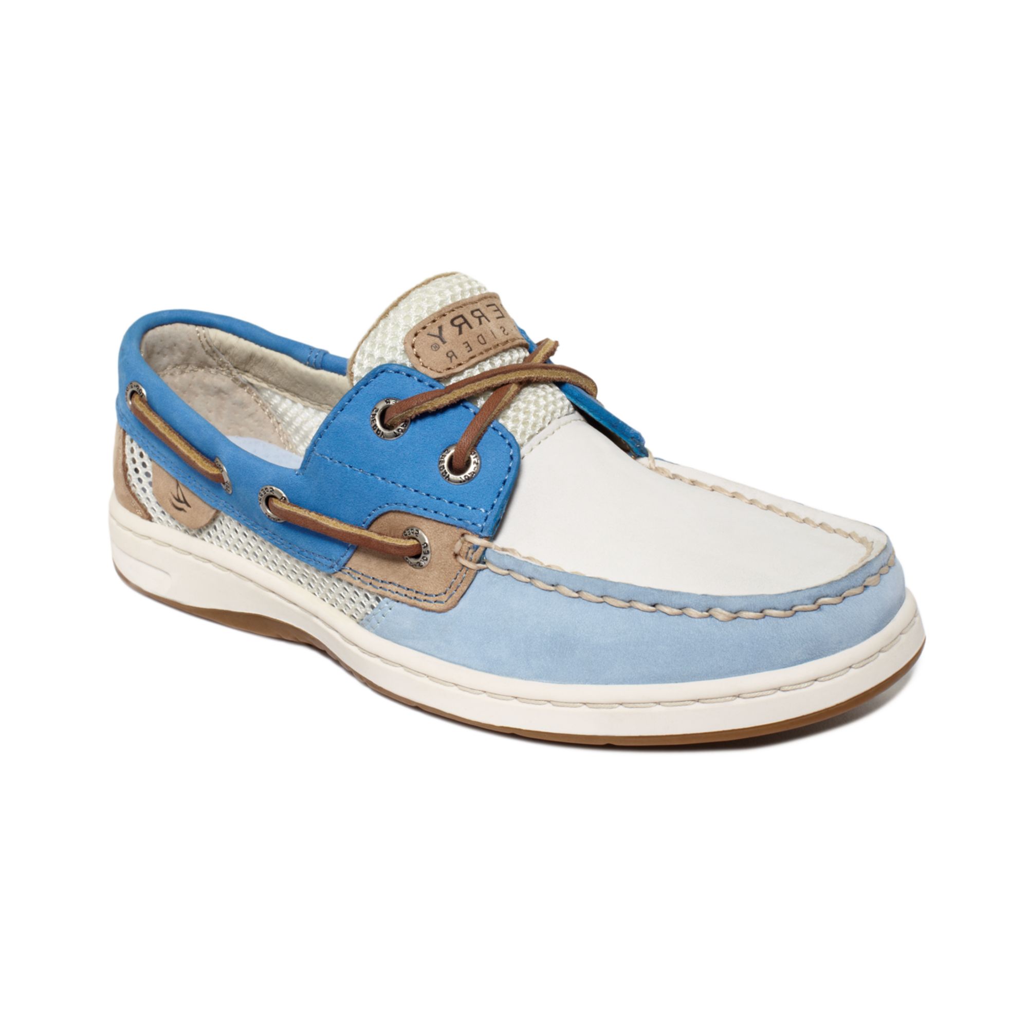 white and tan sperrys
