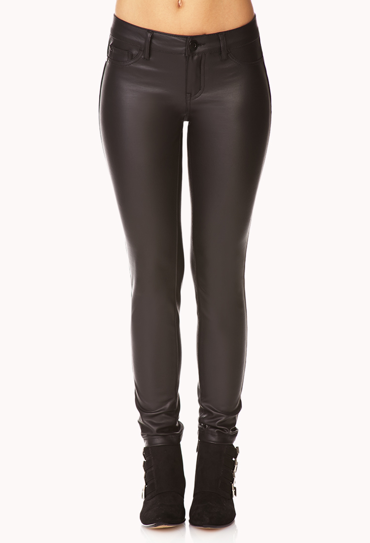Forever 21 Daring Faux Leather Pants in Black | Lyst