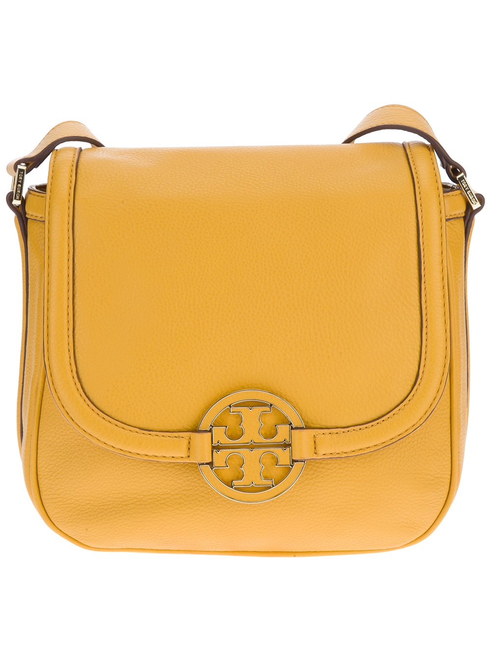 Tory Burch Amanda Round Crossbody Bag in Yellow (yellow & orange) | Lyst