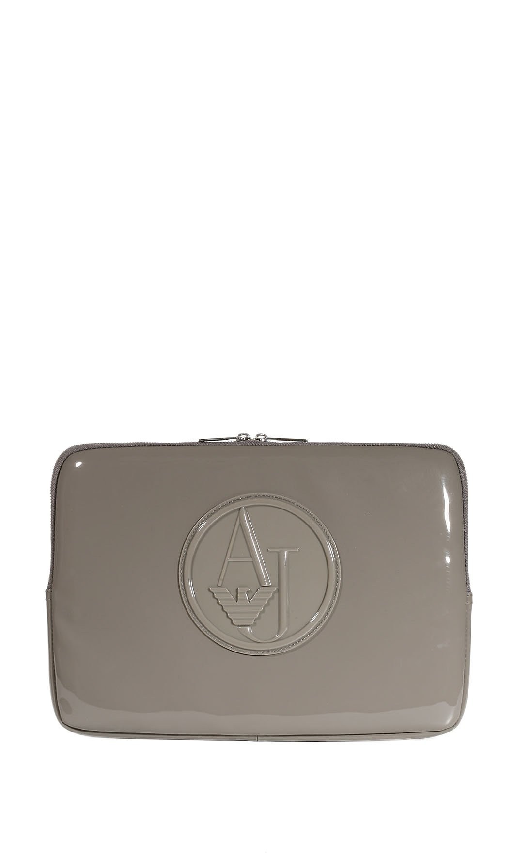 Armani Jeans Bag Patent Leather Clutch in Gray (grey) | Lyst