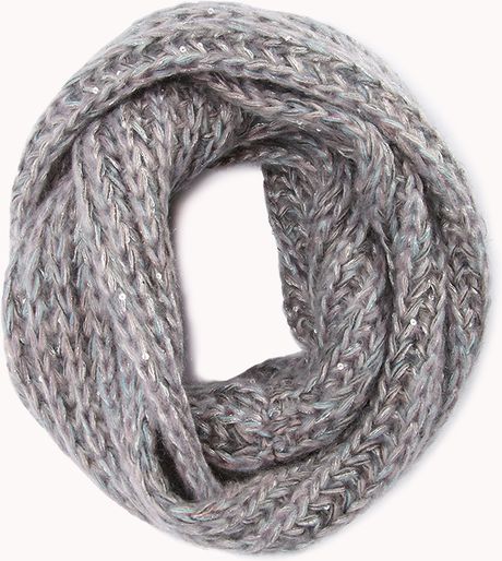 Forever 21 Winter Night Infinity Scarf in Gray (Greymulti)