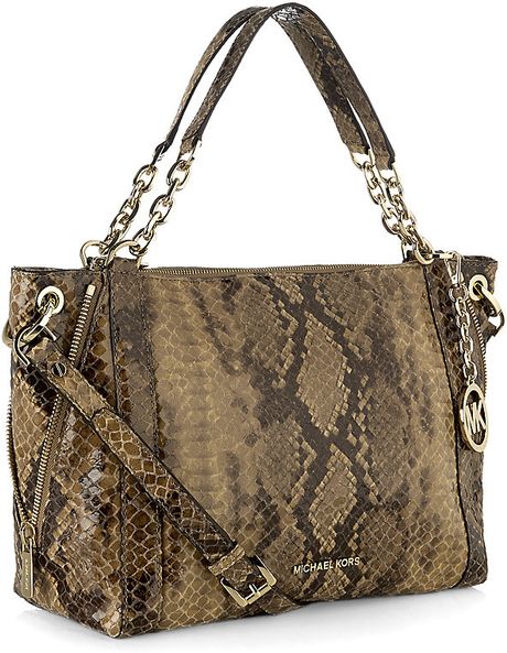 michael kors snake print tote