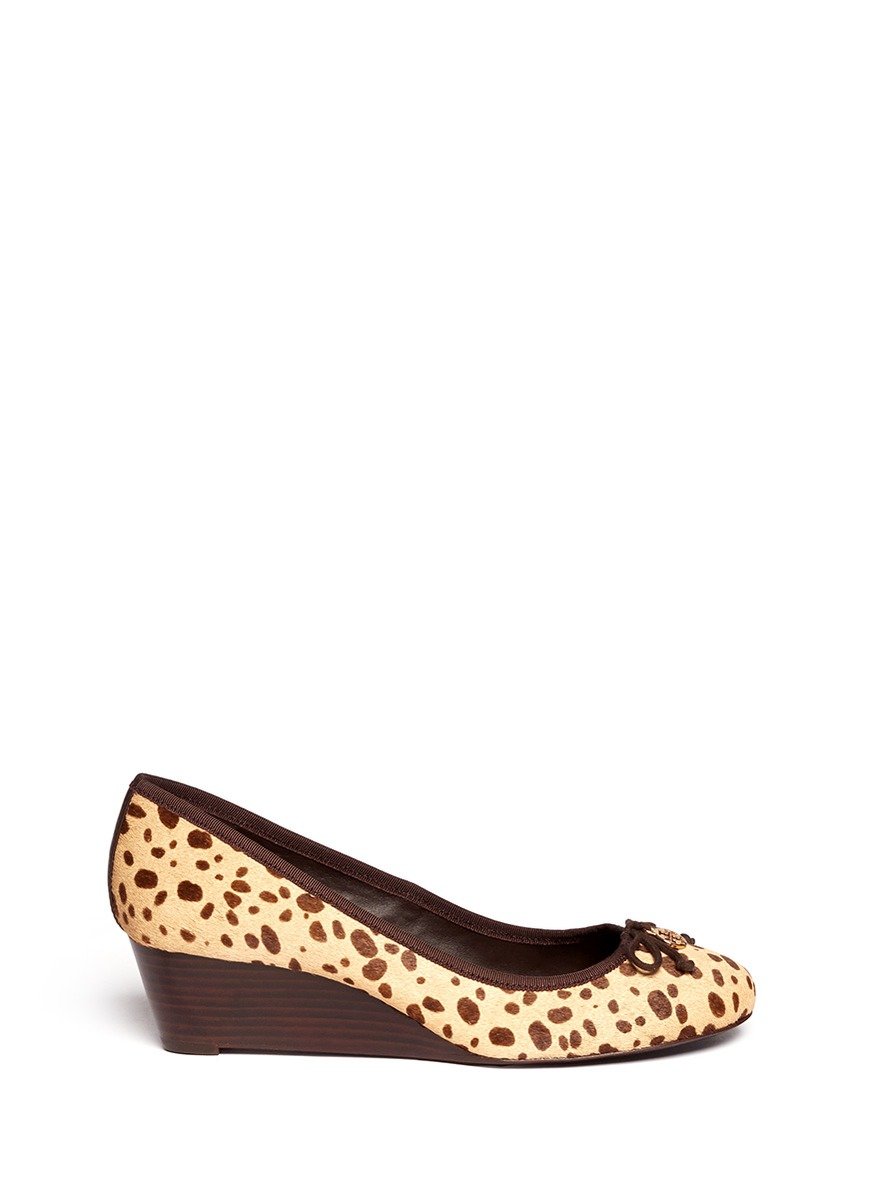 Tory Burch Chelsea Cheetah print Wedges in Animal (Animal Print ...