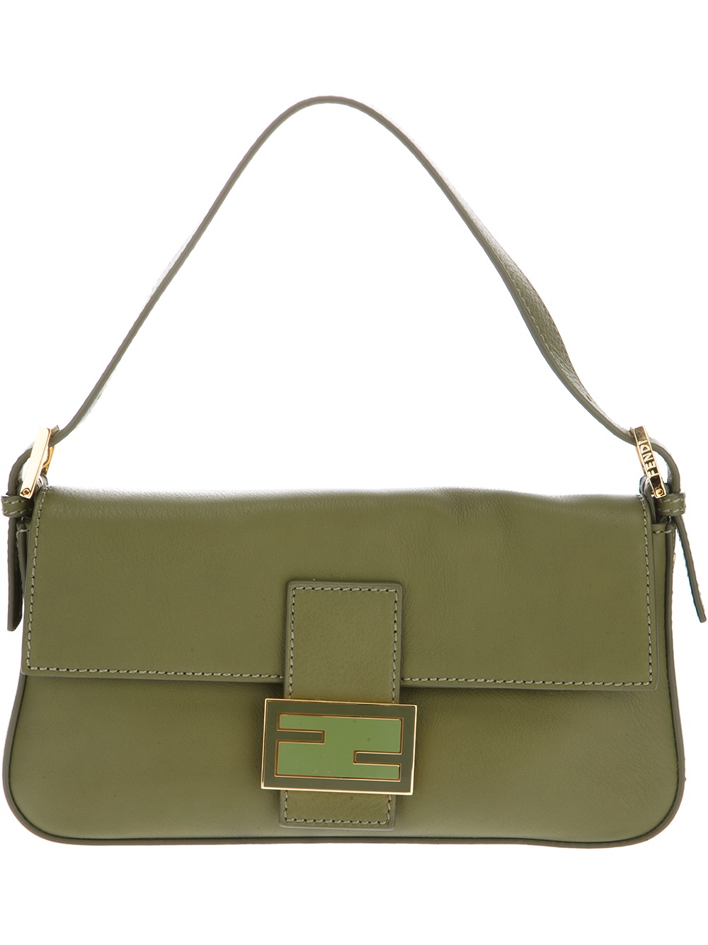 Fendi Baguette Shoulder Bag in Green | Lyst