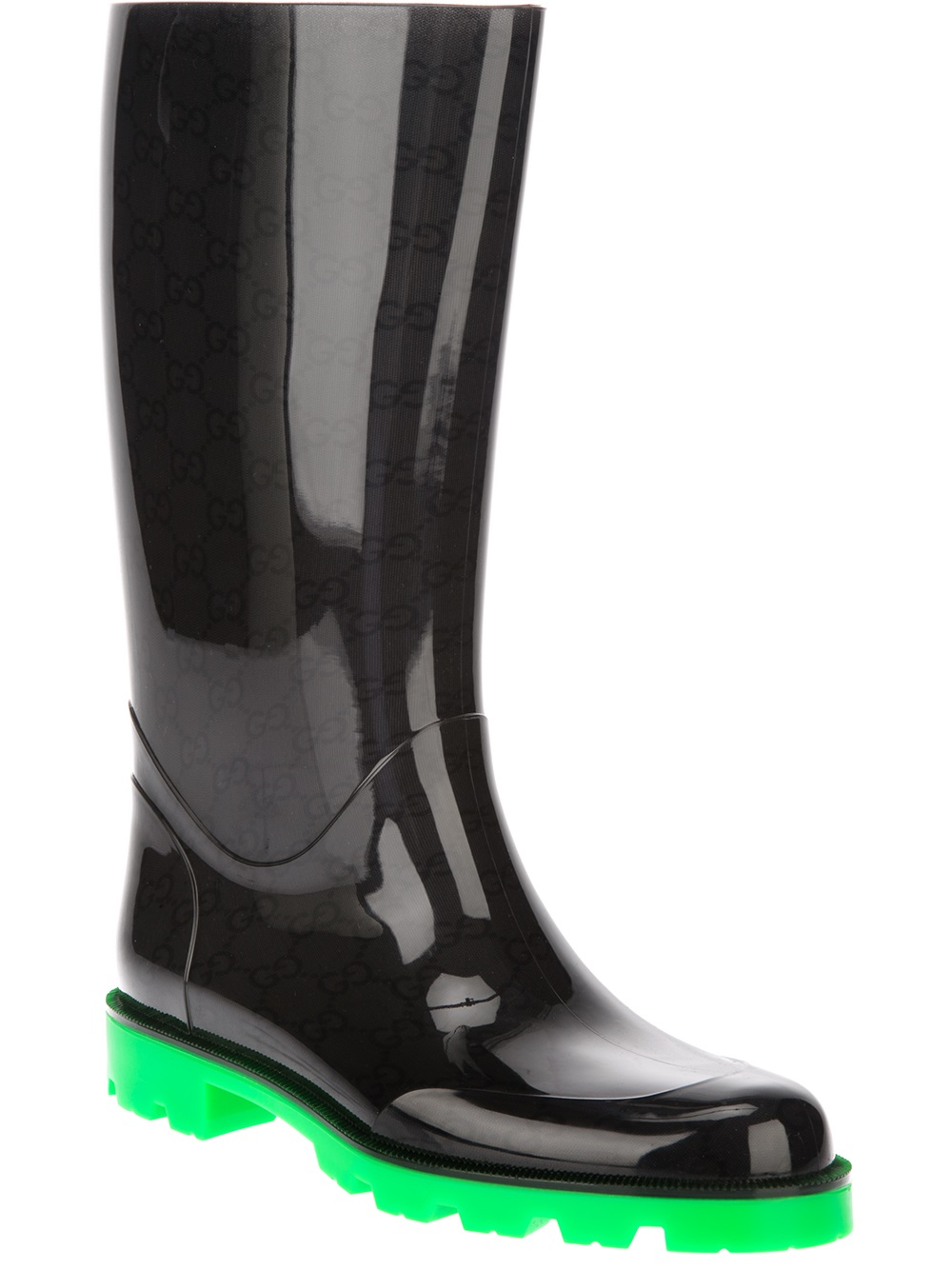 Gucci Edimburg Rain Boot in Black | Lyst