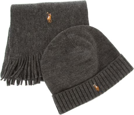 ralph lauren hat and scarf set womens