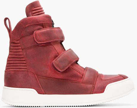 sneakers biker velcro balmain suede