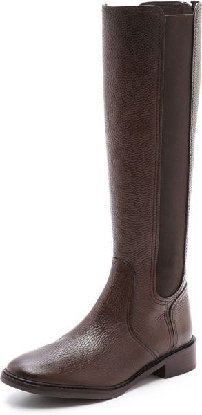 tory burch riding boots brown