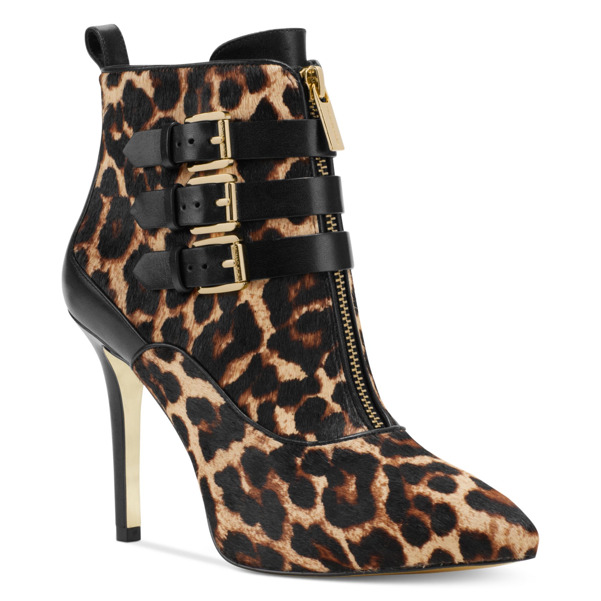 Michael Kors Brena Zip Up Booties in Beige (Cheetah Natural) | Lyst