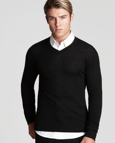 Black V Neck Cashmere Sweater The Mens Store At ...