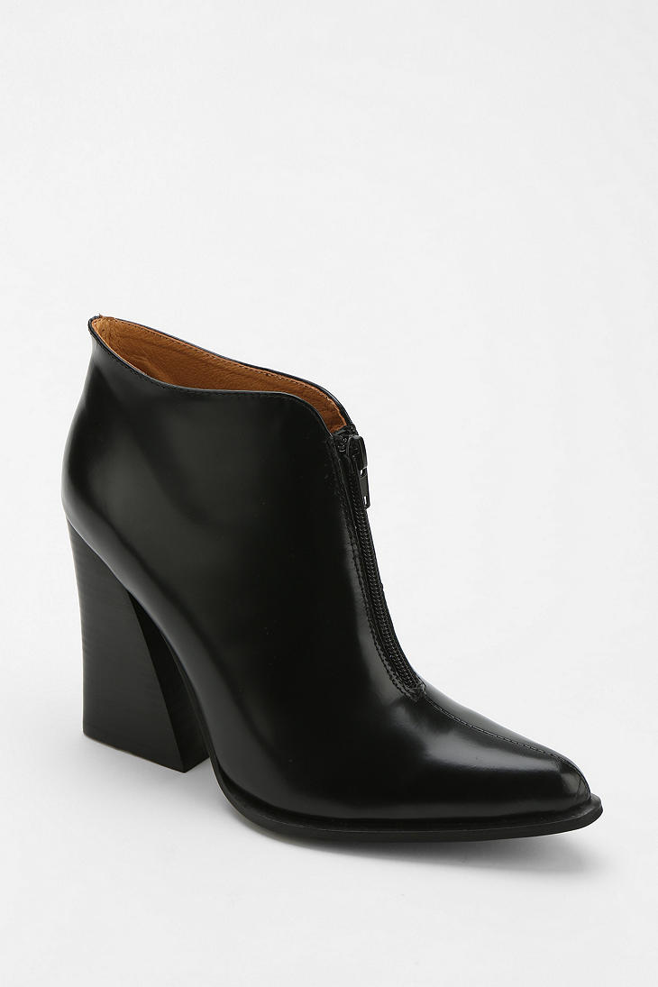 Urban Outfitters Jeffrey Campbell Shayne Zipfront Ankle Boot in Black ...