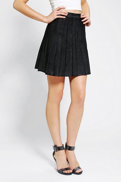 Urban Outfitters Sparkle Fade Pleated Bandage Skirt in Black | Lyst