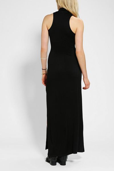 Turtleneck sleeveless maxi dress