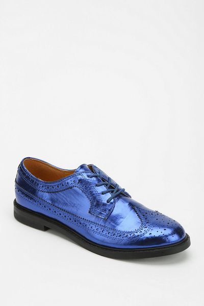 Urban Outfitters Bdg Metallic Christina Wingtip Oxford in Blue for Men ...