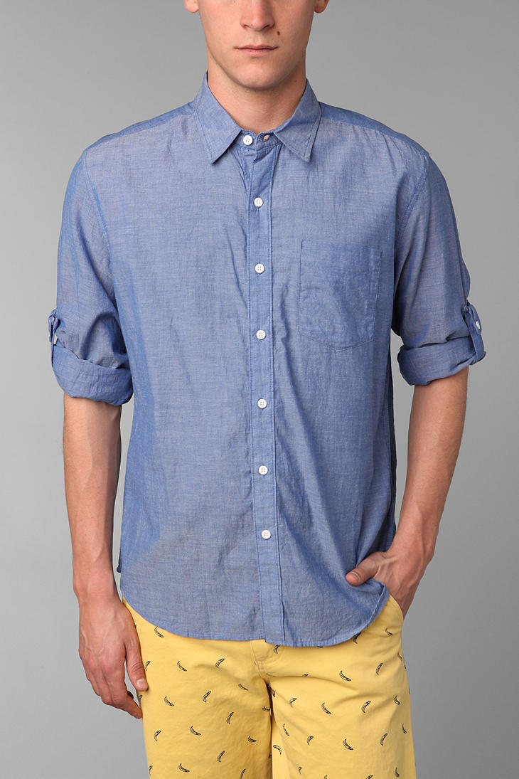 Urban Outfitters Hawkings Mcgill Breezy Buttondown Shirt in Blue for ...