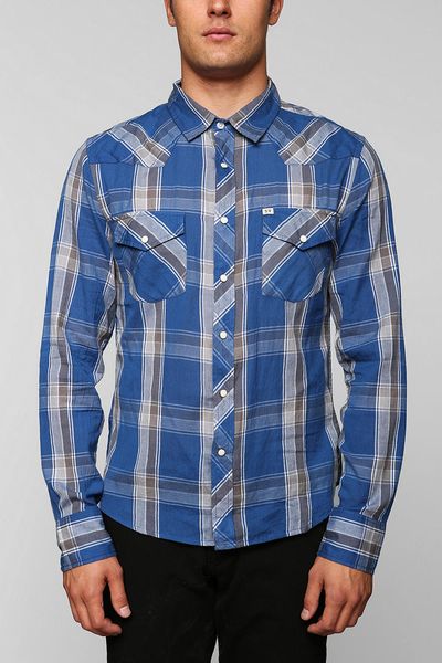 Urban Outfitters Salt Valley Pacific Western Shirt in Blue for Men