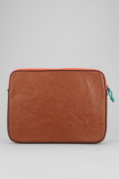 Urban Outfitters Vegan Leather Zip Laptop Case in Brown for Men | Lyst