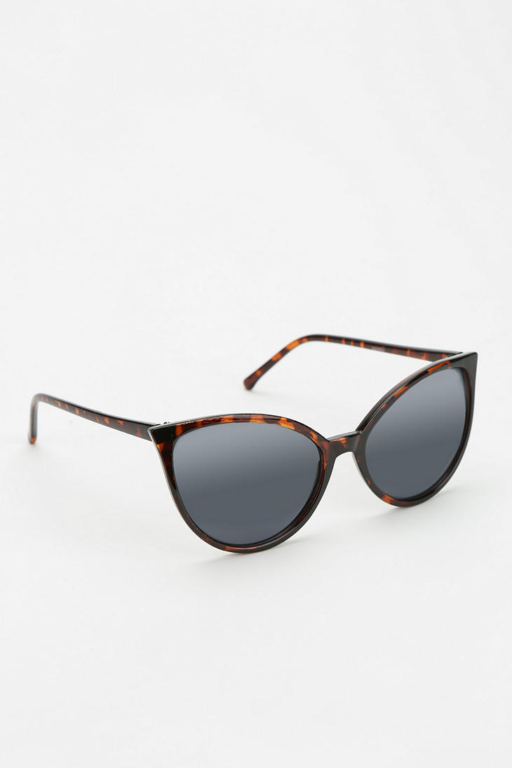 Urban Outfitters Rockaway Cateye Sunglasses in Brown | Lyst