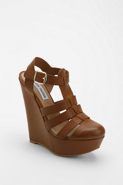 Urban Outfitters Steve Madden Luvely Platform Wedge in Brown | Lyst